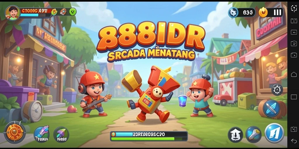 Tampilan menarik dari gameplay seru 888IDR di layar smartphone.