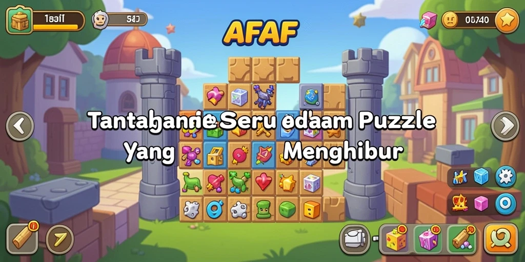 Tampilan gameplay seru di AFAF dengan tantangan puzzle yang menarik.