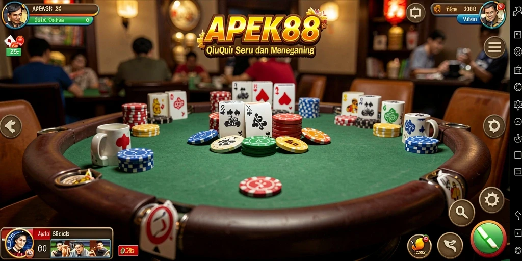 Tampilan menarik saat bermain game QiuQiu APEK88.