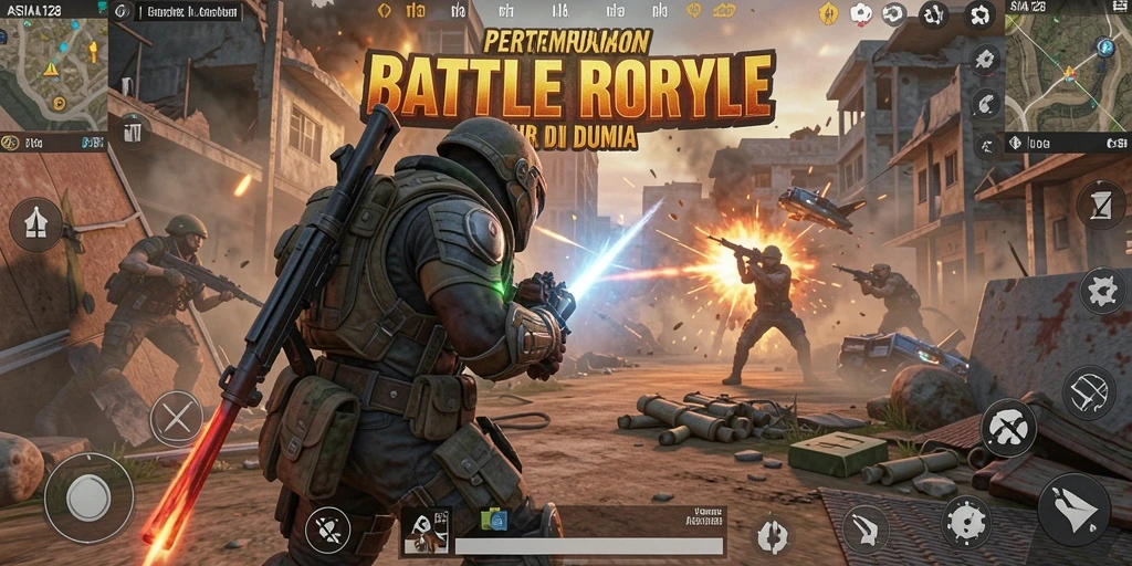 Gameplay ASIA128 yang mendebarkan dengan pertempuran seru di arena.