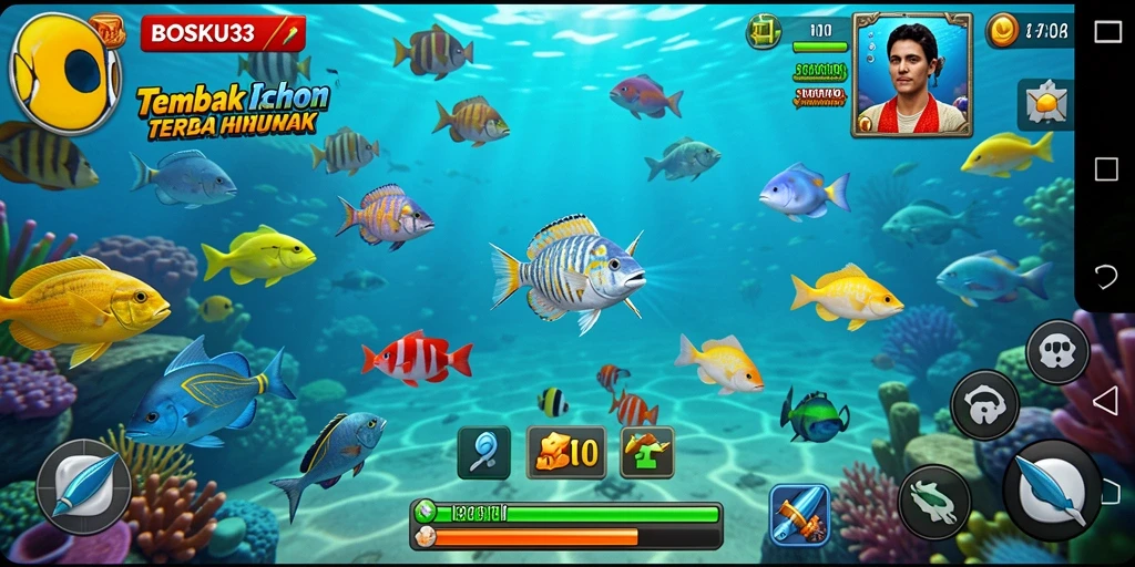 Graphic menarik dalam gameplay Tembak Ikan BOSKU33.