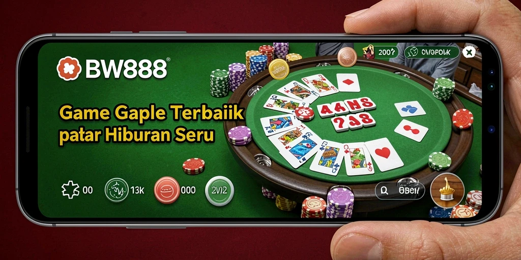 Screenshot gameplay BW888 dengan tampilan papan Gaple yang menarik.