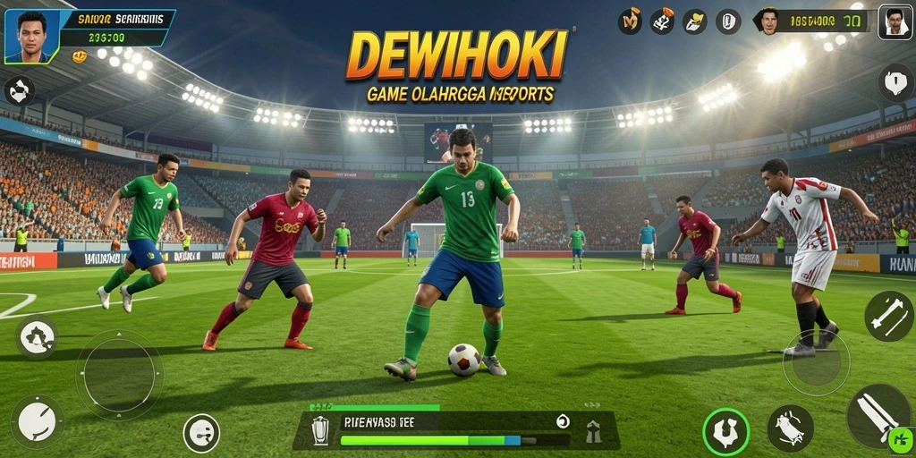Tampilan mendebarkan dari gameplay <strong>DEWIHOKI</strong> yang menyajikan olahraga seru.