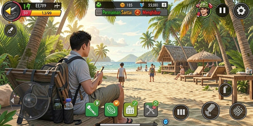 Tampilan gameplay EE789 yang menarik dan penuh warna.