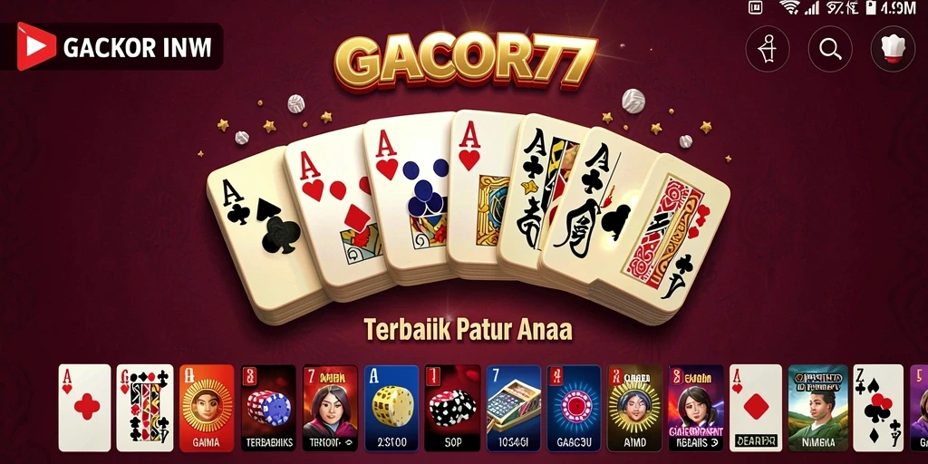 Screenshot GACOR77 menampilkan suasana bermain Domino yang seru.