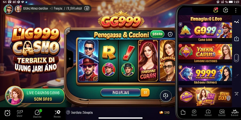 Tampilan menarik dari gameplay Live Casino GG999 yang mendebarkan.