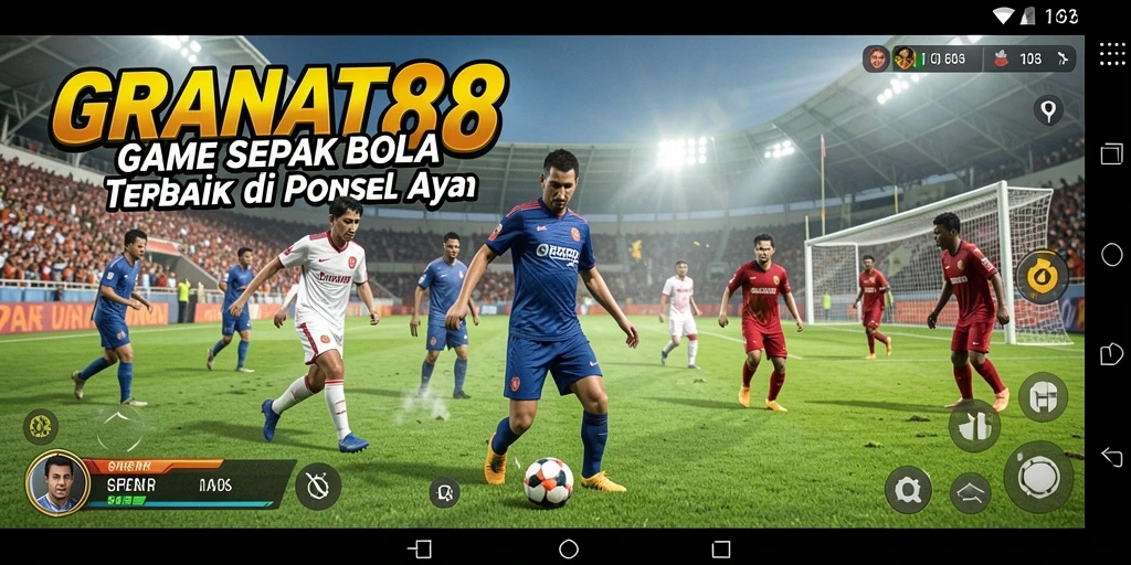 Tampilan menarik gameplay sepak bola di GRANAT88.