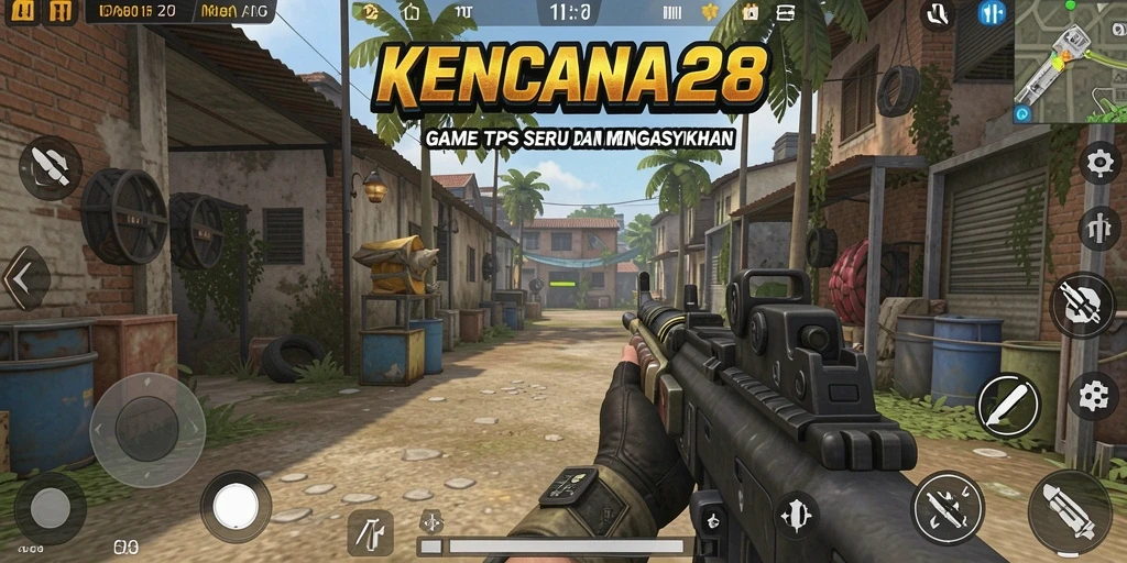Tangkapan layar KENCANA28 menunjukkan aksi mendebarkan dalam game TPS.