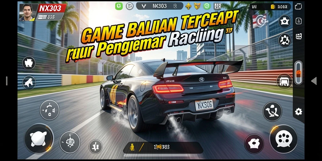 Gameplay NX303 menunjukkan aksi balapan yang seru dan mendebarkan.