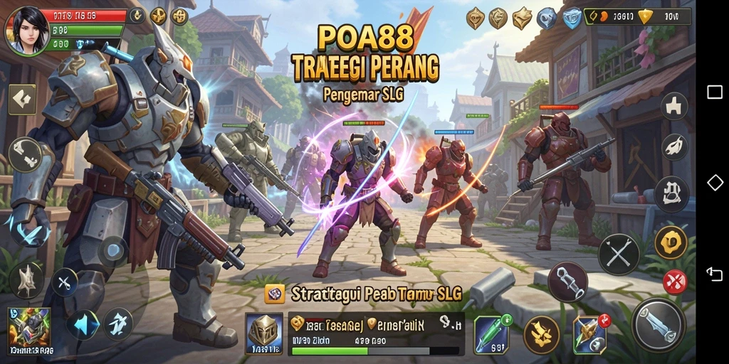 Screenshot menunjukkan pertempuran epik dalam POA88.