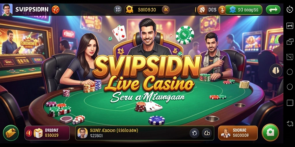Gameplay seru Live Casino di SVIPSIDN dengan dealer profesional.