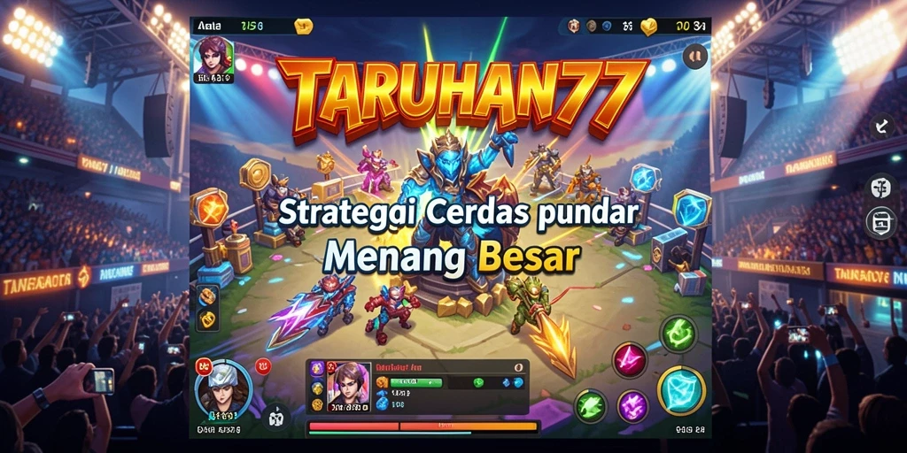 Tangkapan layar TARUHAN77 menampilkan aksi strategi yang intens.