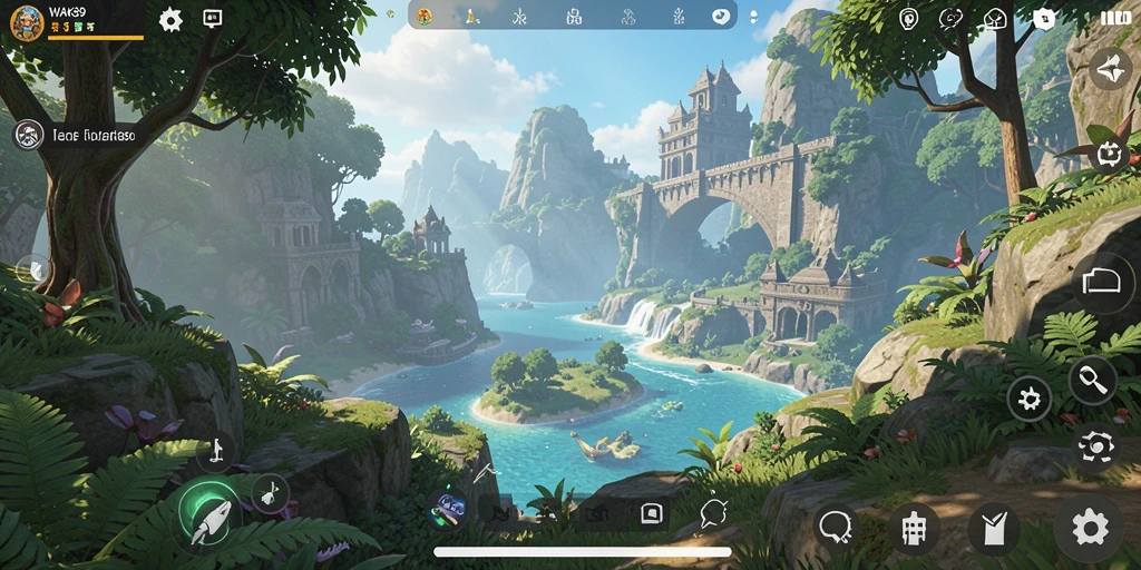 Tangkapan layar gameplay WAK89 menampilkan dunia terbuka yang luas dan mendetail.