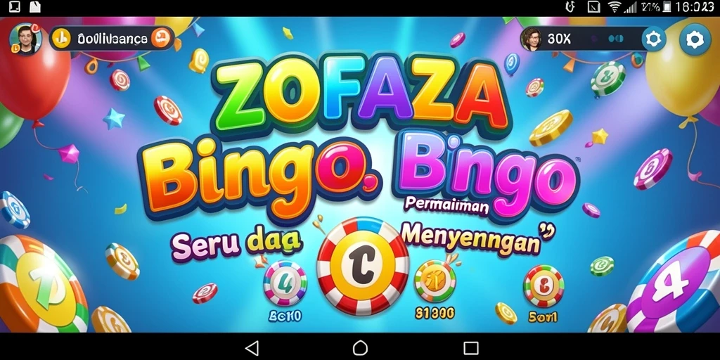 Tampilan antarmuka ZOFAZA saat bermain Bingo yang seru.