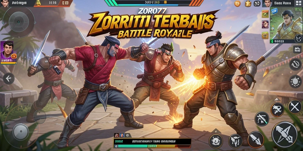 Tangkapan layar menampilkan aksi mendebarkan dalam game Battle Royale ZORO77.